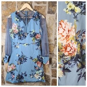 NWT Dalia Macphee S SMALL Floral Lace Dress